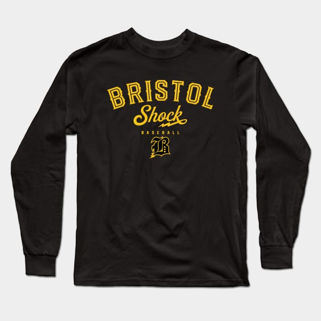 Bristol Shock Baseball over Black Long Sleeve T-Shirt by CTLBaseball